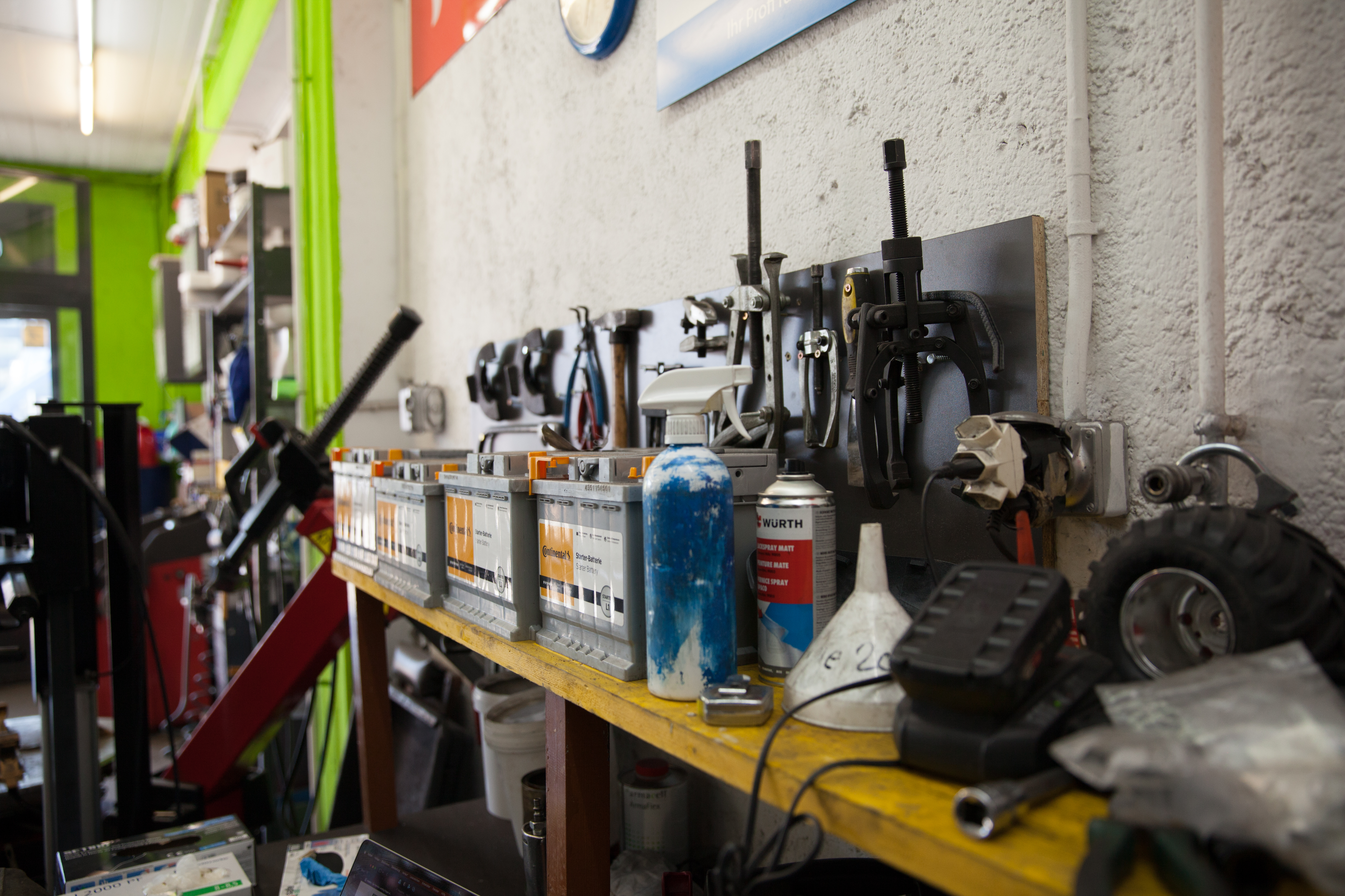 Auspuffmontage und Test